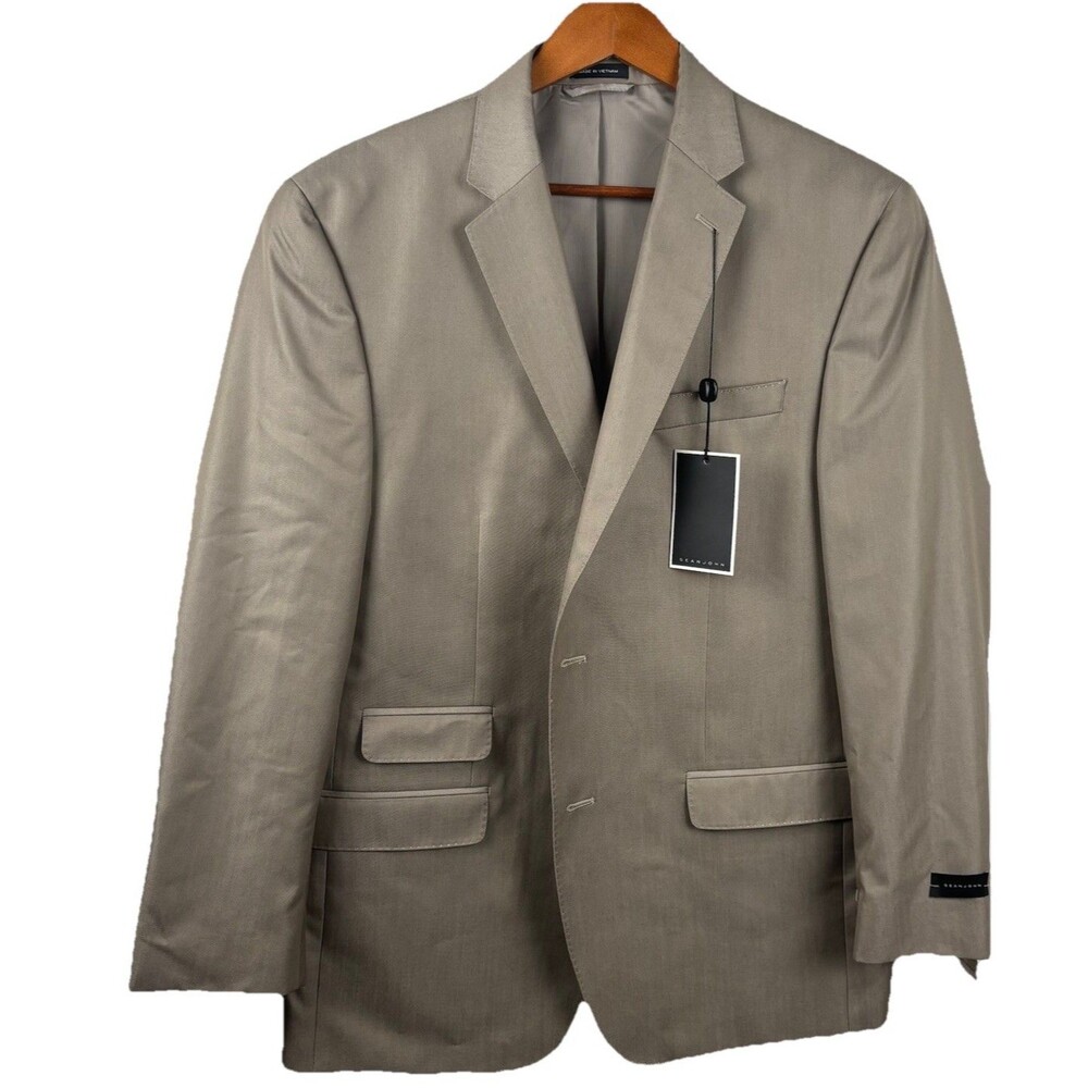NEW Sean John Tan Sport Coat Blazer Jacket 42R NWT Polyester Macys